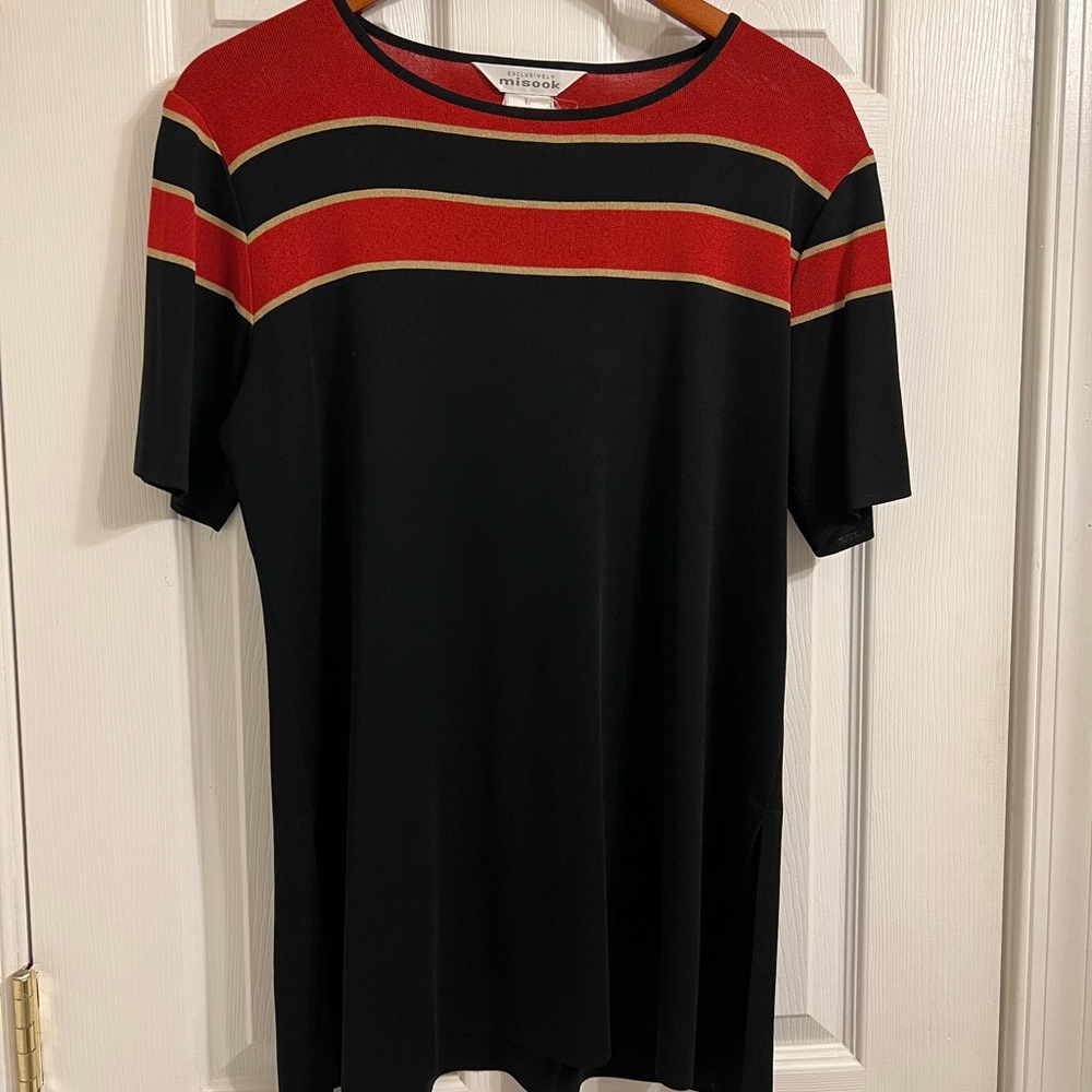 Misook short sleeve top, size L